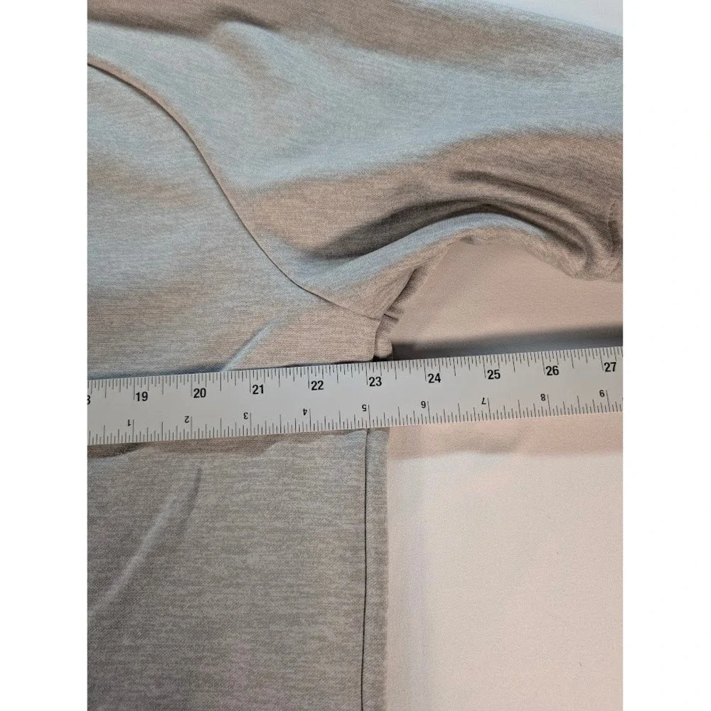 Adidas Mens Heather Grey Performance Logo Graphic Pullover Hoodie Sweatshirt